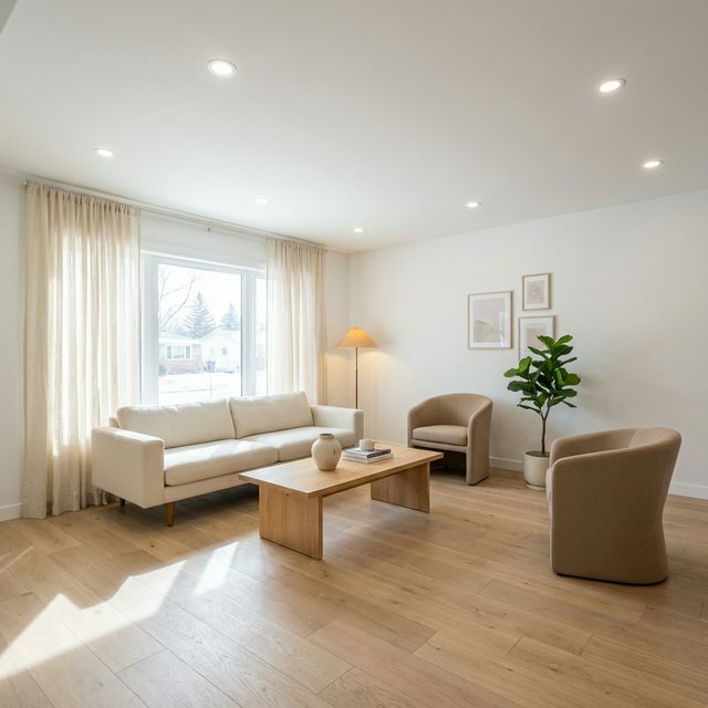 River Heights Living Room Transformation — Interior Design in River Heights, Winnipeg